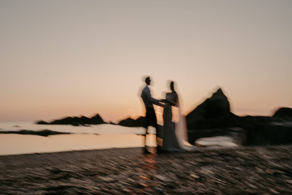 Elopement on a wild North Devon beach
